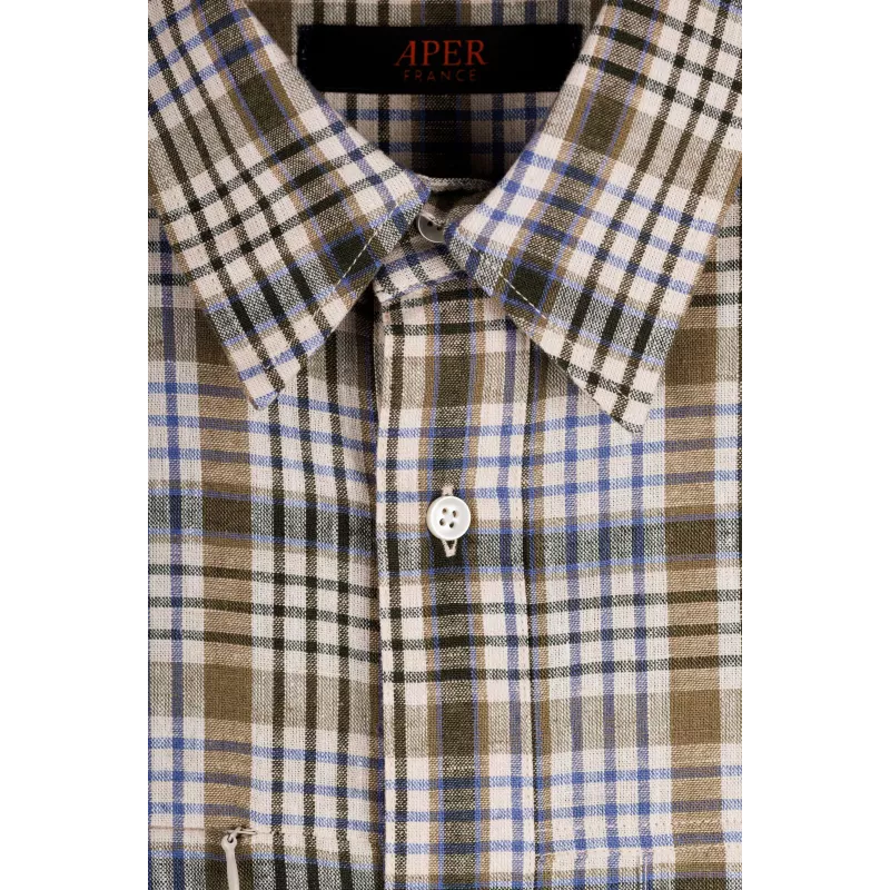 Chemise Manches Courtes à Carreaux Chemise Manches Courtes à Carreaux