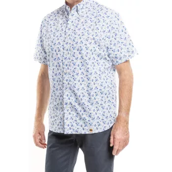 Chemise Manches Courtes Tissu à fleurs Chemise Manches Courtes Tissu à fleurs
