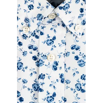 Chemise Manches Courtes Tissu à fleurs Chemise Manches Courtes Tissu à fleurs