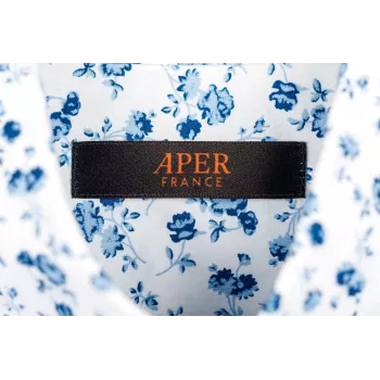 Chemise Manches Longues Tissu à Fleurs Chemise Manches Longues Tissu à Fleurs